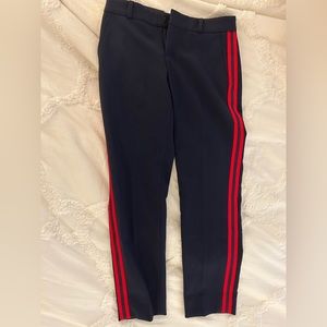 *NWT* Banana Republic Avery Pant; Navy with Red Stripes; size 00P